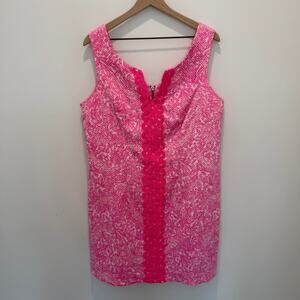 Lilly Pulitzer for Target See Ya Later Hot Pink Sheath Dress Size 16W